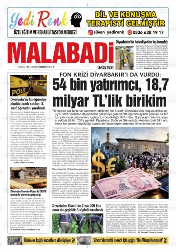Malabadi gazetesi ilk sayfası
