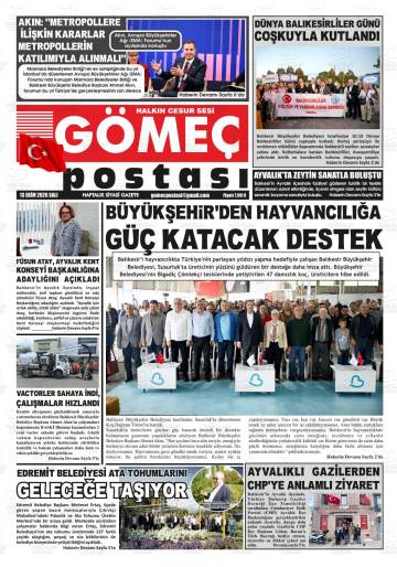Gömeç Postası gazetesi ilk sayfası