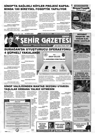 Şehir gazetesi ilk sayfası