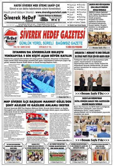 Siverek Hedef gazetesi ilk sayfası