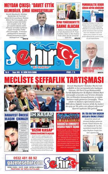 Şehir gazetesi ilk sayfası