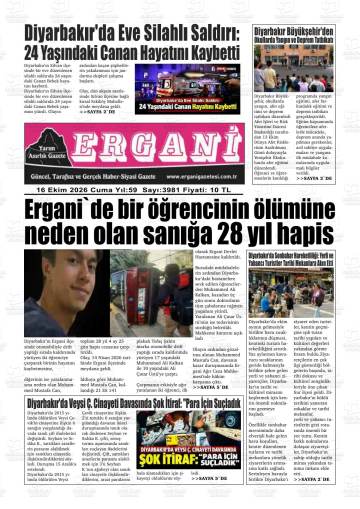 Ergani gazetesi ilk sayfası