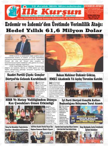 İlk Kurşun gazetesi ilk sayfası