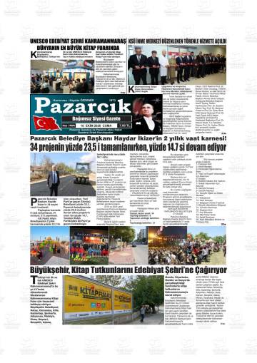 Pazarcık gazetesi ilk sayfası
