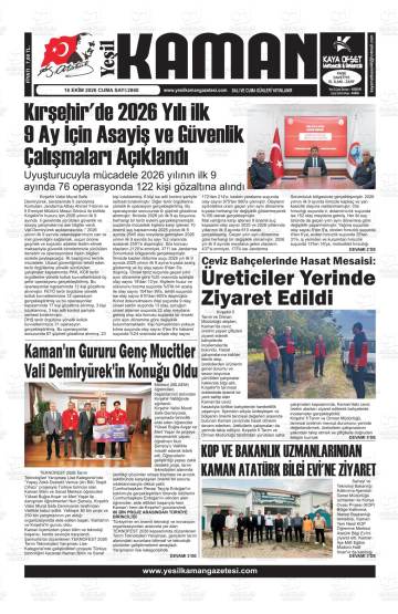 Yeşil Kaman gazetesi ilk sayfası