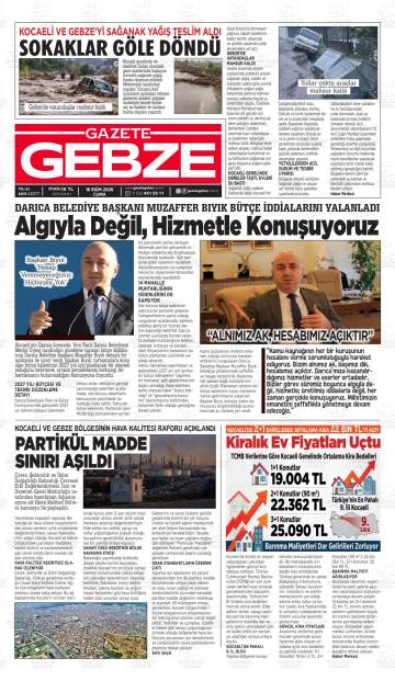 Gazete Gebze gazetesi ilk sayfası