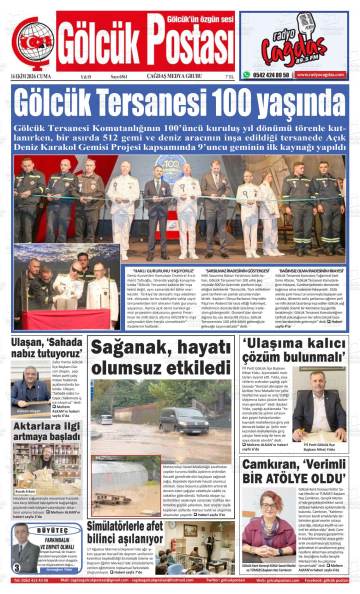 Gölcük Postası gazetesi ilk sayfası
