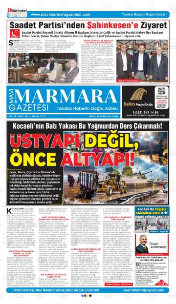 Mavi Marmara gazetesi ilk sayfası