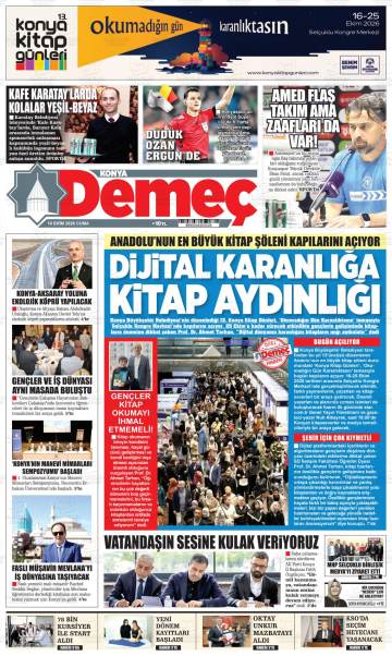 Konya Demeç gazetesi ilk sayfası