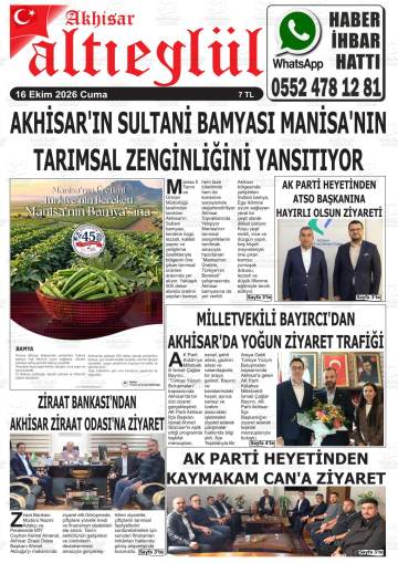 Akhisar Altıeylül gazetesi ilk sayfası
