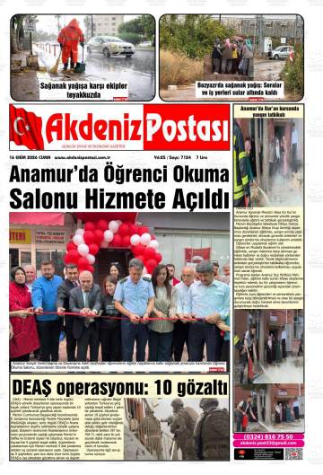 Akdeniz Postası gazetesi ilk sayfası