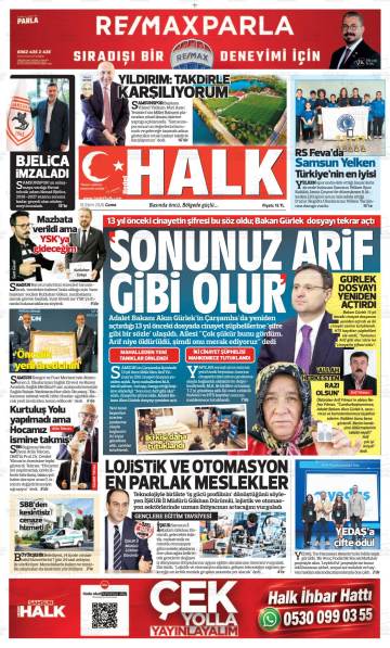Hedef Halk gazetesi ilk sayfası