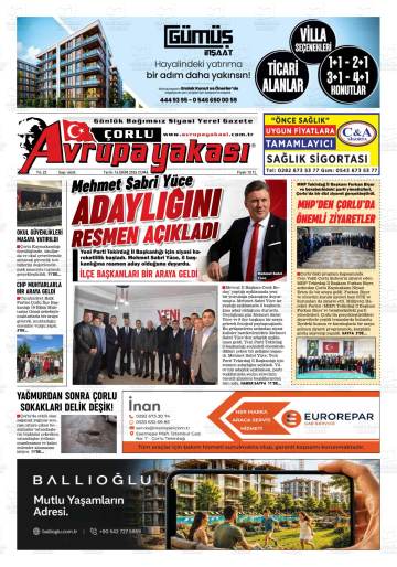Avrupa Yakası gazetesi ilk sayfası