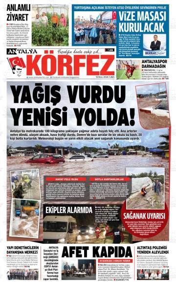 Antalya Körfez gazetesi ilk sayfası
