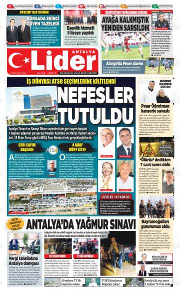 Lider gazetesi ilk sayfası