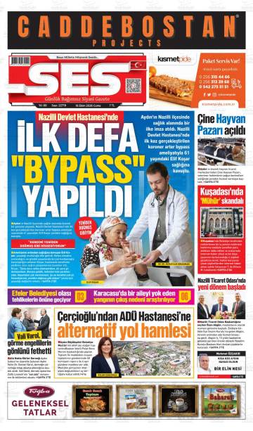 Ses gazetesi ilk sayfası
