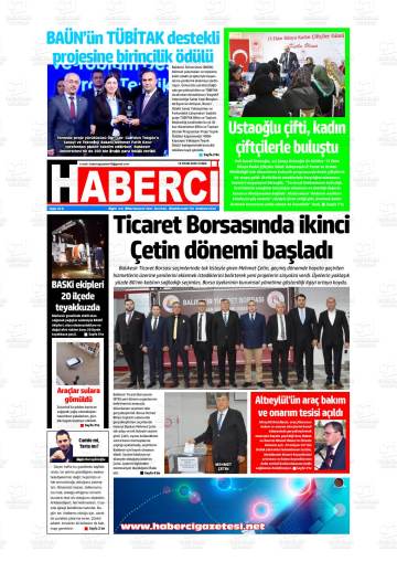 Haberci gazetesi ilk sayfası