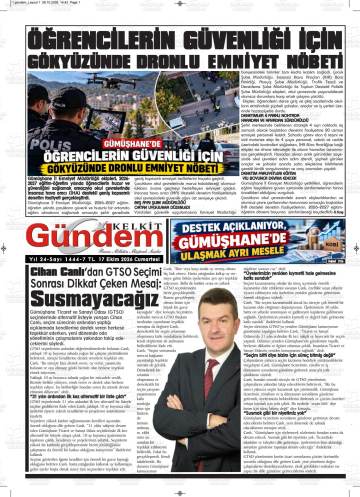 Gündem gazetesi ilk sayfası