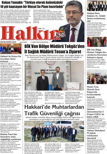 Halkın Sesi gazetesi ilk sayfası