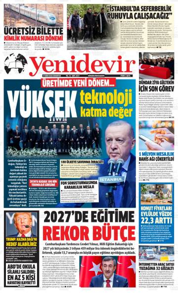 Yeni Devir gazetesi ilk sayfası