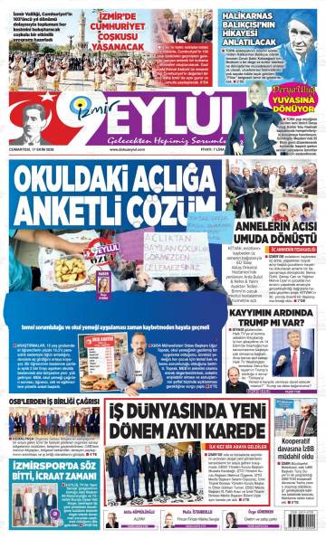 9 Eylül gazetesi ilk sayfası