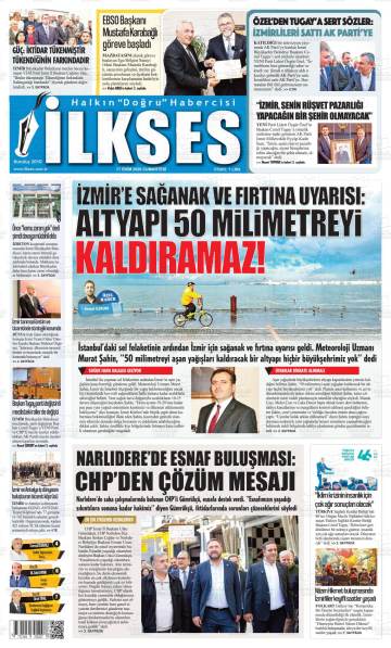 İlkses gazetesi ilk sayfası