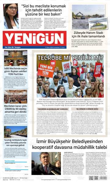 Yenigün gazetesi ilk sayfası