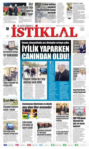 Kastamonu İstiklal gazetesi ilk sayfası