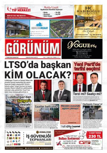Görünüm gazetesi ilk sayfası