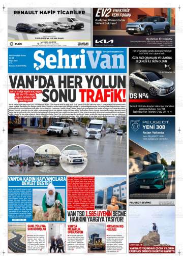 Şehrivan gazetesi ilk sayfası