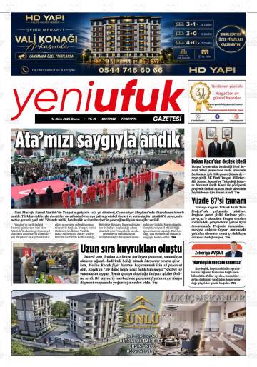 Yeni Ufuk gazetesi ilk sayfası