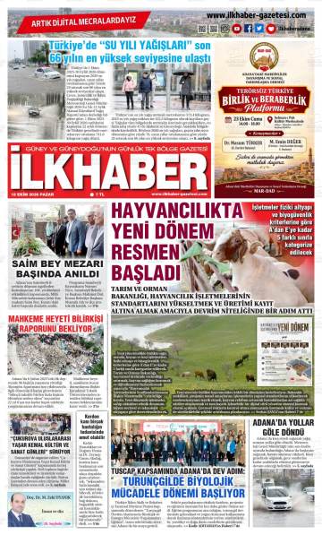 İlkhaber gazetesi ilk sayfası