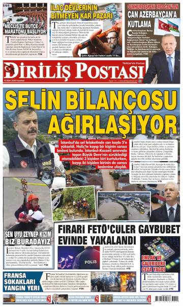 Diriliş Postası gazetesi ilk sayfası