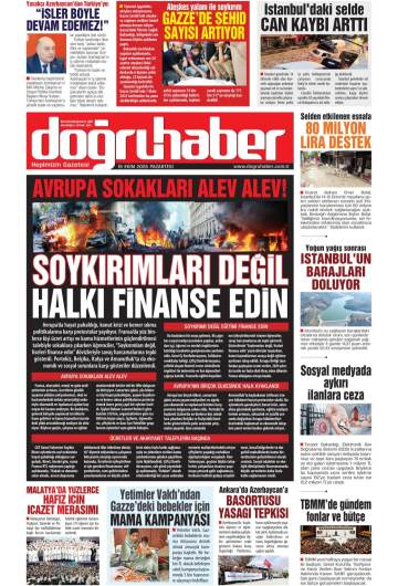 Doğru Haber gazetesi ilk sayfası