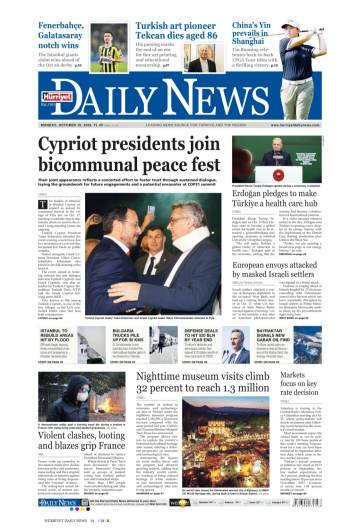 Hürriyet Daily News gazetesi ilk sayfası