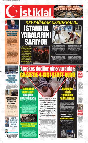 İstiklal gazetesi ilk sayfası