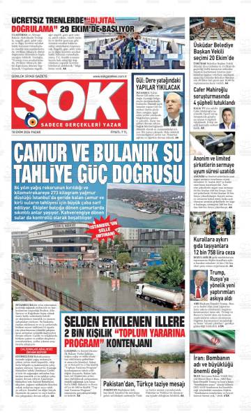 Şok gazetesi ilk sayfası