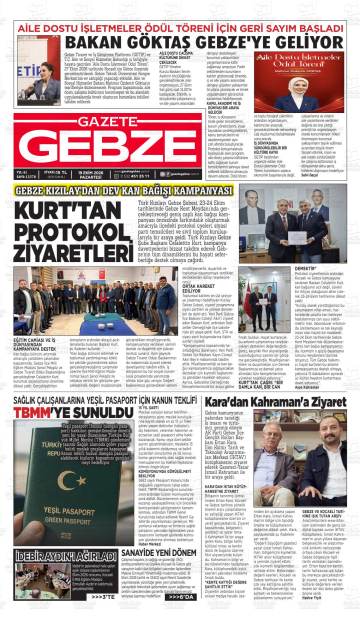 Gazete Gebze gazetesi ilk sayfası