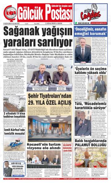 Gölcük Postası gazetesi ilk sayfası