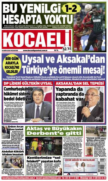 Kocaeli gazetesi ilk sayfası