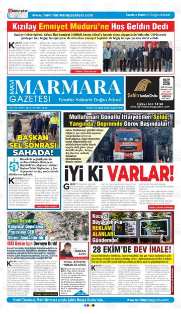 Mavi Marmara gazetesi ilk sayfası