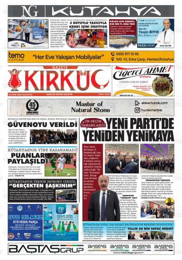 Kırküç gazetesi ilk sayfası