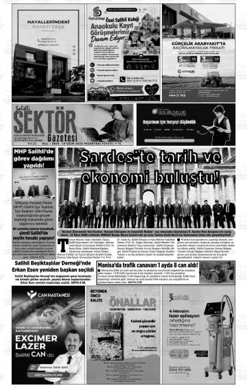 Salihli Sektör gazetesi ilk sayfası