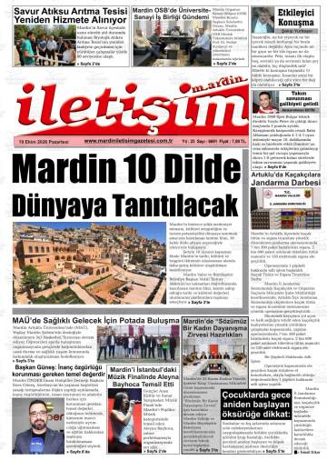 İletişim gazetesi ilk sayfası