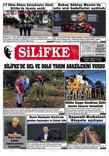 Silifke gazetesi ilk sayfası