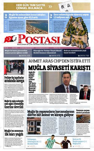 Muğla Postası gazetesi ilk sayfası