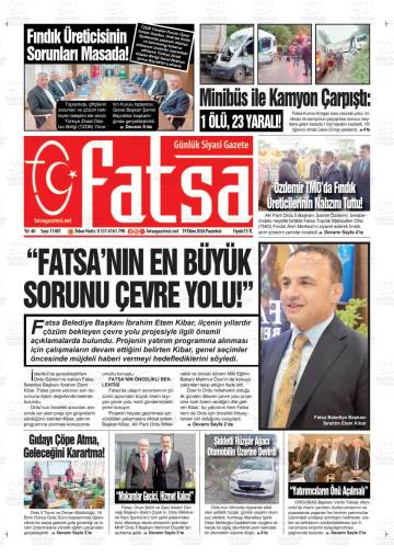 Fatsa gazetesi ilk sayfası