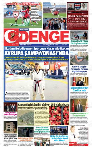 Haberde Denge gazetesi ilk sayfası
