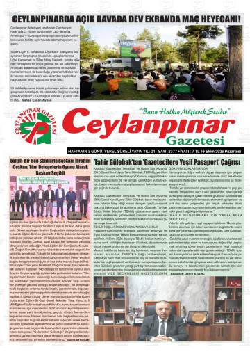 Ceylanpınar gazetesi ilk sayfası