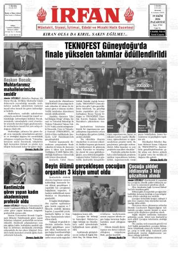 İrfan gazetesi ilk sayfası